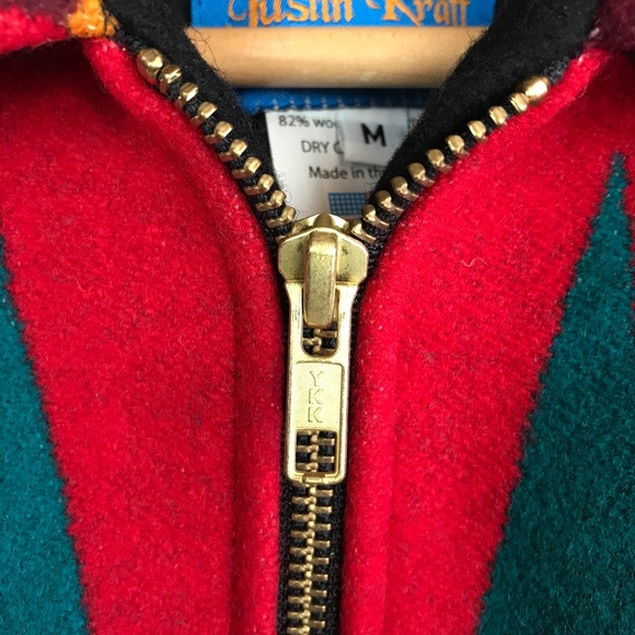 Justin Kraff Pendleton Wool Bomber Jacket Native M - Picture 8 of 14